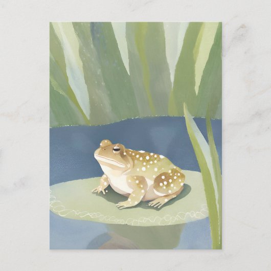 mopperpad | Lilypad Pond Waterverf Briefkaart (Voorkant)