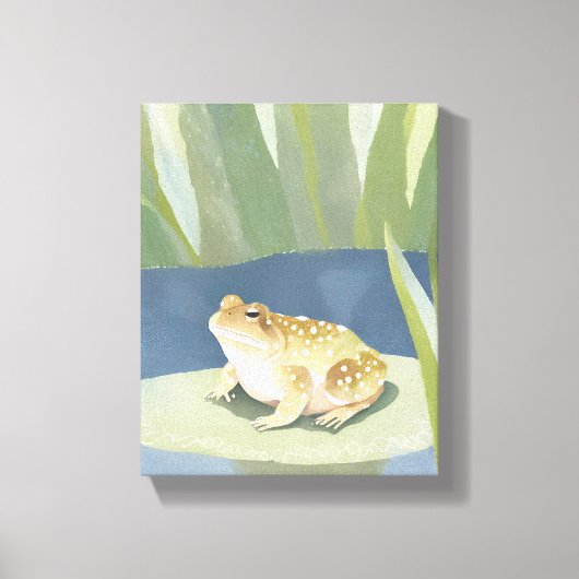 mopperpad | Lilypad Pond Waterverf Canvas Afdruk (Voorkant)
