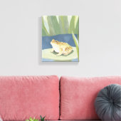 mopperpad | Lilypad Pond Waterverf Canvas Afdruk (Insitu (Woonkamer))