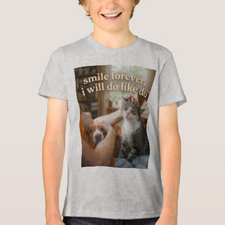 Moppige hond en kat die geaaid worden Funny Quote  Tri-Blend Shirt