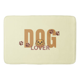 Moppige Hond Liefhebber Kijkende Puppy & Pootjes B Badmat