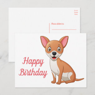 Moppige Hondenbaby Grappige Tekentrilserie Chihuah Briefkaart