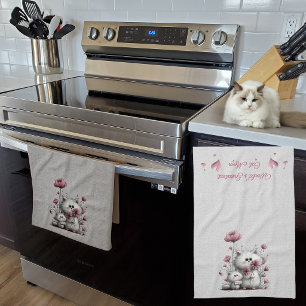 Moppige Katten Miauw Keukenhanddoek