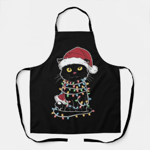 Moppige Kattenliefhebber Kerstlichtjes Schort