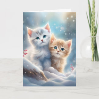 Moppige Kittens Winter Wonderland Kaart