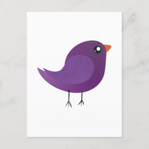 Moppige kleine vogeltje briefkaart