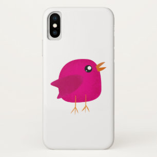 Moppige kleine vogeltje iPhone x hoesje