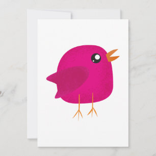 Moppige kleine vogeltje save the date