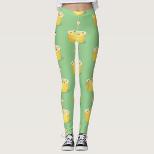 Moppige noedels slang cartoon illustratie humor leggings