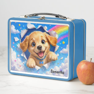 Moppige Puppy Regenboog Hond Breekt Door