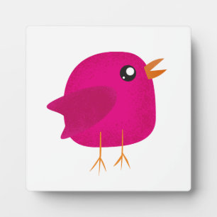 Moppige vogeltje voor kids fotoplaat