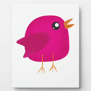 Moppige vogeltje voor kids fotoplaat