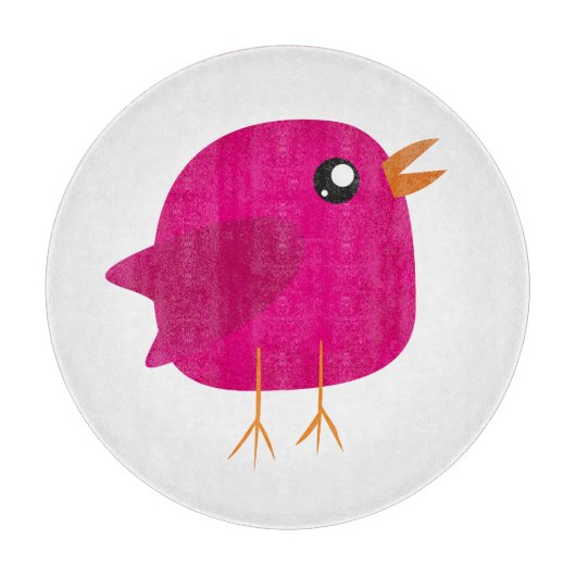 Moppige vogeltje voor kinderen snijplank (Voorkant)