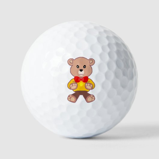 Moppige zachte das teddybeer golfballen (Voorkant)