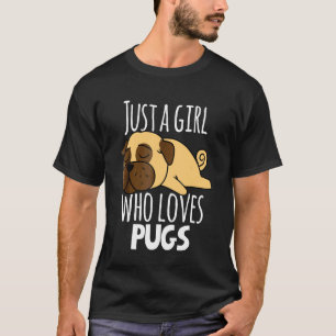 Mops Alleen Een Meisje Dat Van Moppen Houdt Shirt