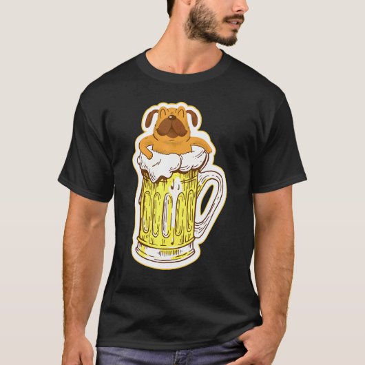 Mops Bier T-shirt (Voorkant)