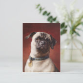 Mops Briefkaart (Staand voorkant)