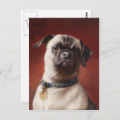 Mops Briefkaart (Voorkant / Achterkant)