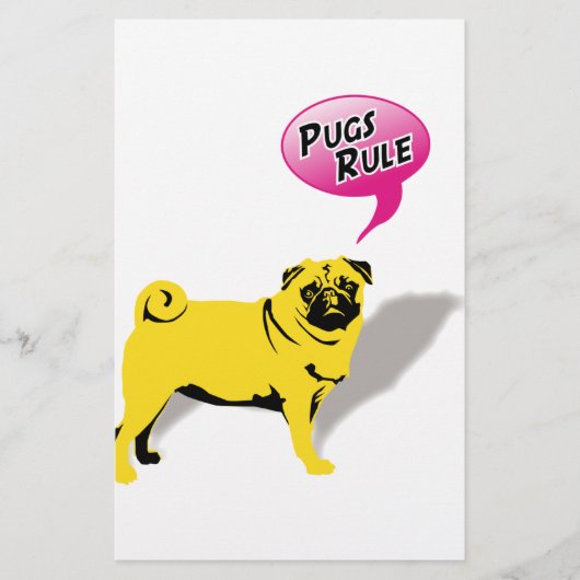 Mops Fidel Briefpapier (Voorkant)