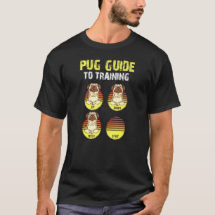 Mops Gids voor Training Zonsondergang Hond Yoga T-shirt
