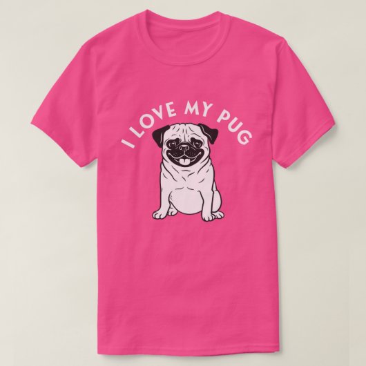 Mops I love my Mops TShirt (Design devant)