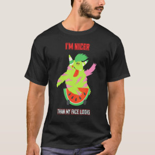 Mops Ik ben aardiger dan mijn gezicht eruit ziet T-shirt