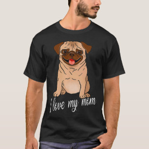 Mops Ik hou van mijn vader en moeder Mops liefhebb T-shirt