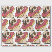 Mops in Donut Cadeaupapier (Vlak)