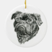 Mops Keramisch Ornament (Achterkant)