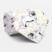 Mops Muster Stropdas (Opgerold)