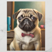 Mops puppy's te koop flyer sjabloon QR code (Achterkant)