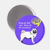 Mops regels magneet (Voorkant / Achterkant)