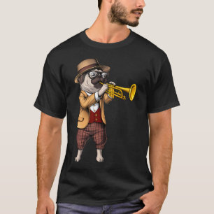 Mops Trompetspeler T-shirt