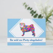 Mops Uitnodigingen (Staand voorkant)