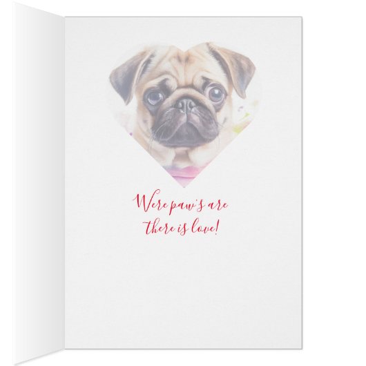 Mops Valentinstagkarte (Binnen (Rechts))