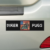 Mopsfiets Bumpersticker (Op auto)