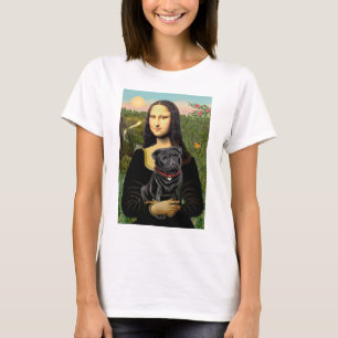 Mopshond 16 (zwart) - Mona Lisa T-shirt