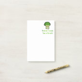 Mopshond Broccoli Grappige Cartoon Ontwerp Post-it® Notes (Op bureau)
