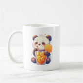 Mopshond die Sinaasappelsap Drinkt Mok | Kawaii Pa (Links)