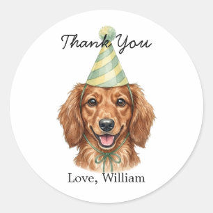Mopshond Hond Op Maat Gemaakt Verjaardags Cadeautj Ronde Sticker