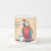 Mopshond koffiemok voor vroege vogels  matglas koffiemok (Center)