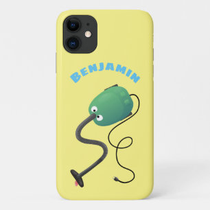 Mopshond stofzuiger cartoon humor iPhone 11 hoesje