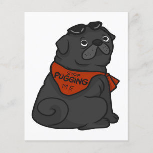 Mopshond Stop Met Knuffelen Flyer