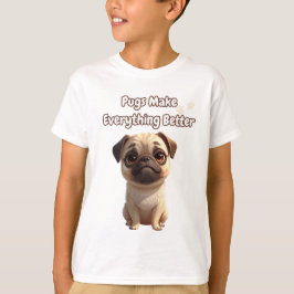 Mopshonden maken alles beter - Schattigee Pug Quot T-shirt