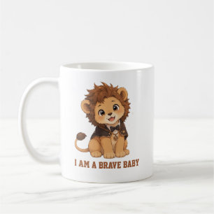 Mopshondje "Ik ben een dappere baby" koffiemok