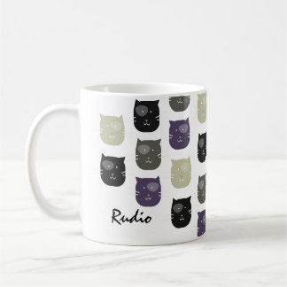 Mopshondje Kattengezicht Huisdier Foto Naam Koffie Koffiemok