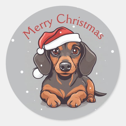 Mopshondje Kerststickers Zegels (Voorkant)