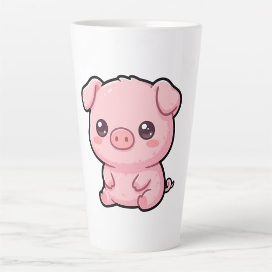 Mopshondje Latte Mok (Voorkant)