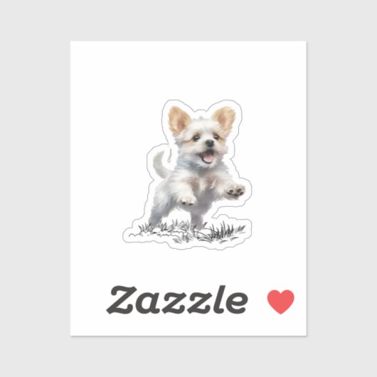 Mopshondje voor sticker (Vel)