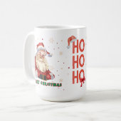 Mopshoofd Kerstman 450ml Mok (Voorkant links)